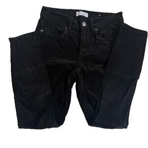 Loft Outlet Women's Black Velvet Curvy Skinny Pants Size 26/2 Preppy Dressy